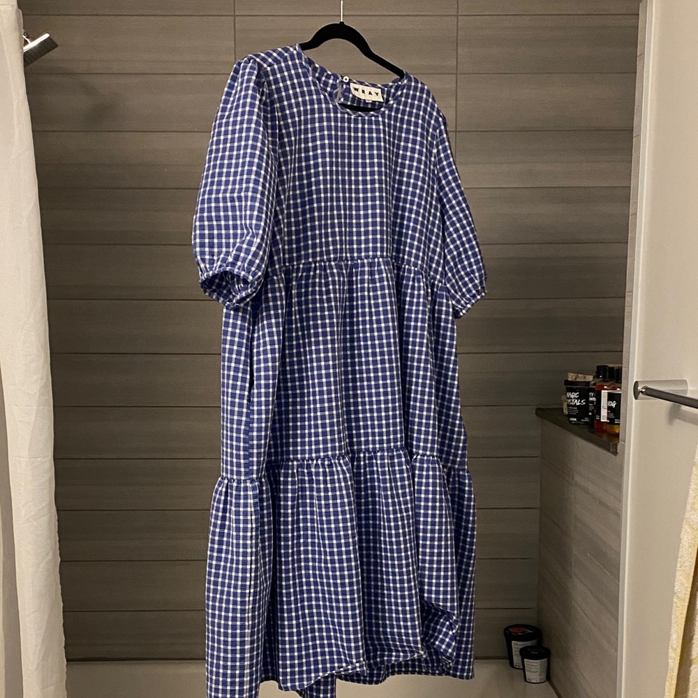 Wray blue Checkered Dress